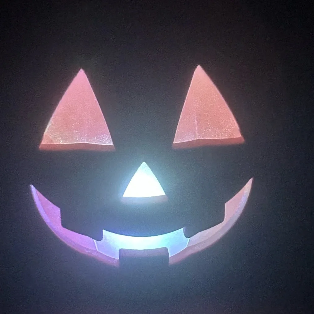 Target LIGHT UP Flocked Blow Mold Ombré Jack O Lantern Pumpkin